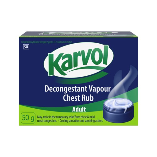 karvol decongestant chest rub adult 50g