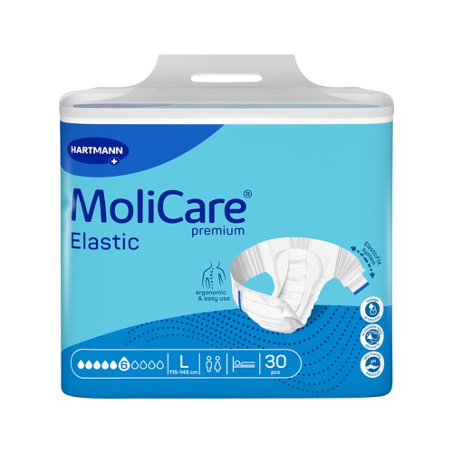 molicare 30s prem elastic 6 drop large 30pc