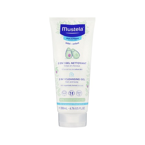 mustela 2 in 1 cleansing gel 200ml