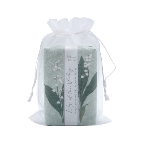 natures edition lily of the valley soap in organza bag