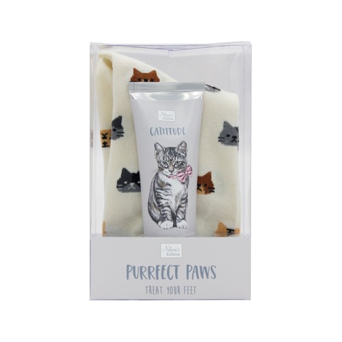 Natures Edition Petfection Cat Treat Your Feet 60ml Foot Butter and a Pair of Socks