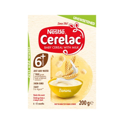Nestle Cerelac Banana Unsweetend 200g Stage 1