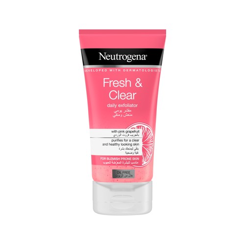 Neutrogena Fresh and Clear Daily Exfoliator Pink Grapefruit and Vitamin C 150ml