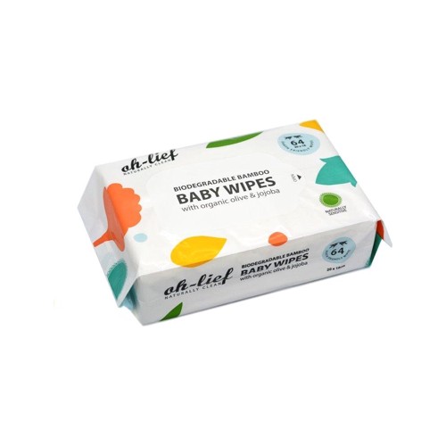oh-lief bamboo baby wipes 64s