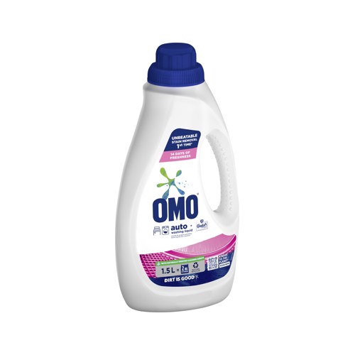 omo with comfort freshness auto washing liquid 15l