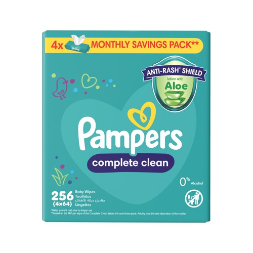 pampers baby wipes complete clean fresh 4s - 4x64