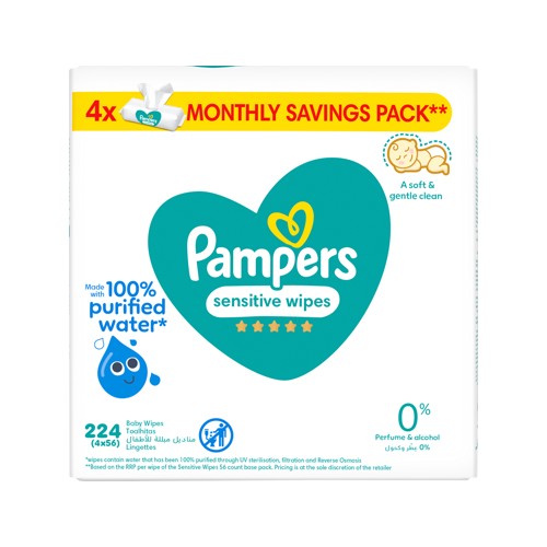 pampers baby wipes sensitive 4s - 4x56