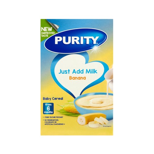 Purity Baby Cereal Banana Flavour 7-36m 450g