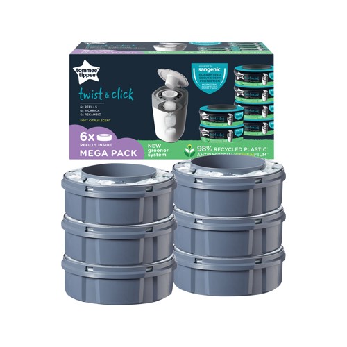 sangenic twist & click cassette 6pk eco friendlier