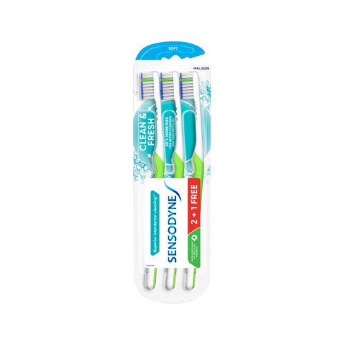 Sensodyne Toothbrush Clean and Fresh Soft 3 Ea
