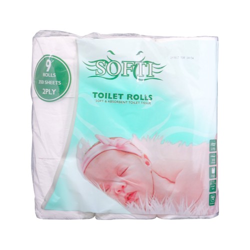 softi toilet rolls 2 ply-9 pack