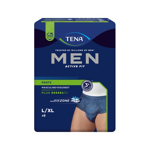 tena men active fit pants plus large