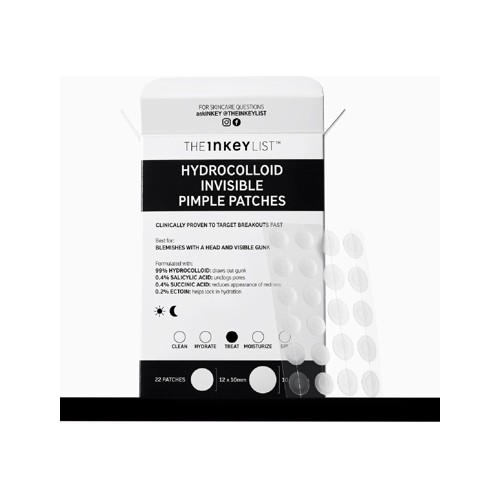 The Inkey List Hydrocolloid Invisible Pimple Patches 22 pack