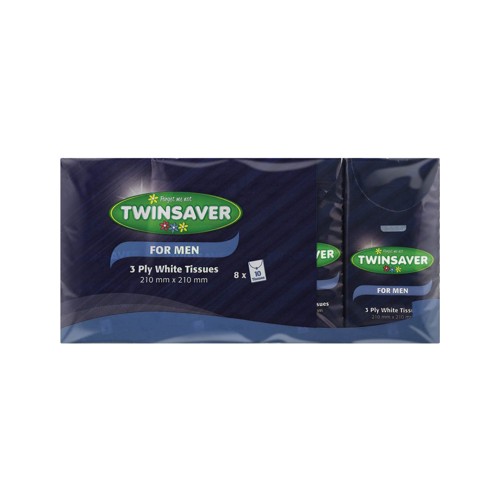 twinsaver facial tissues 3ply pocket pack men