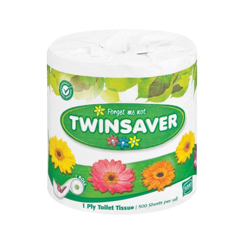 twinsaver toilet rolls 1ply singles