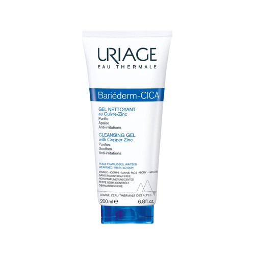 Uriage Bariederm-Cica Cleansing Gel with Copper-Zinc 200ml