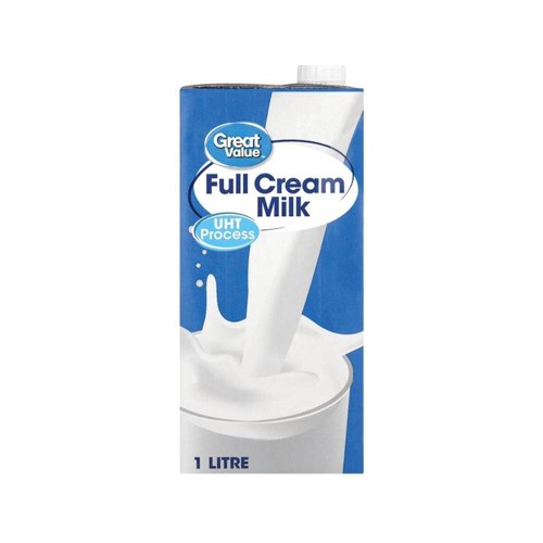 Great Value Uht Milk Full Cream 1 l