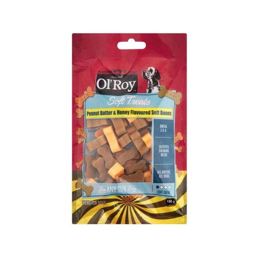 Olroy Peanut Butter & Honey Soft Bones 100 g