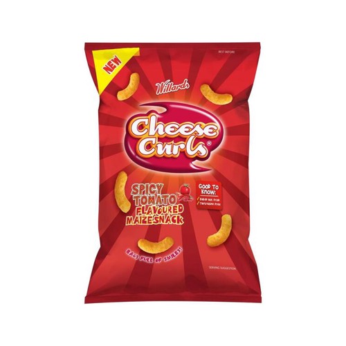Willards Cheese Curls Spicy Tomato