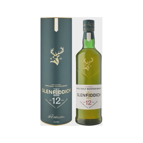 Glenfiddich 12 Year Old Single Malt Scotch Whiskey