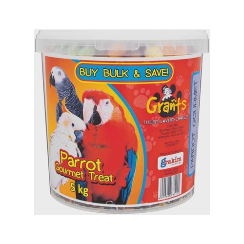 grants gourmet bucket parrot meat 5 kg dry adult bird f