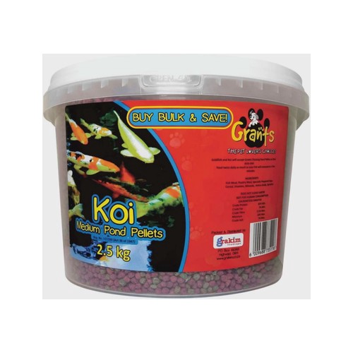 grants koi medium pond pellets bucket fish 25 kg dry a