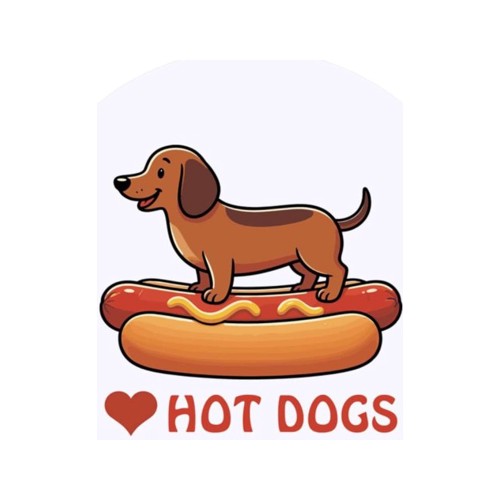 Grassshop 3 Cm Azeeda 24 x Love Hot Dogs Round Sticke