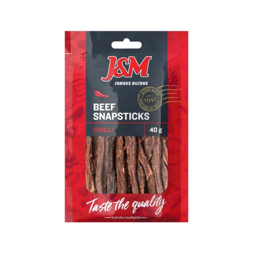 J&m Beef Snapsticks Chilli 40 g