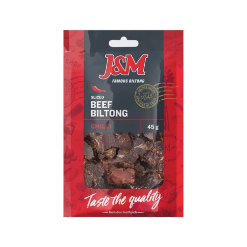 J&m Sliced Biltong Chilli 45 g