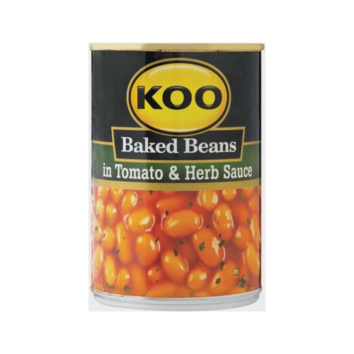 koo baked beans in tomato & herb sauce beans