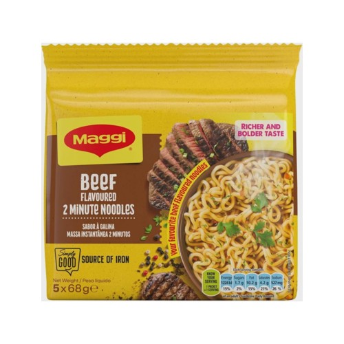 Maggi Beef Flavoured 2 Minutes Noodle Instant Noodles