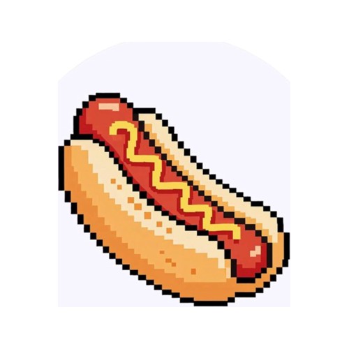 Nutshop 3 Cm Azeeda 24 x Pixel Style Hot Dog Round St