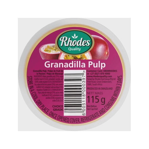 Rhodes Granadilla Pulp Fruits