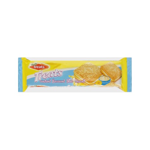 Tasty Treats Custard Flavored Biscuits Cream Filled Bis