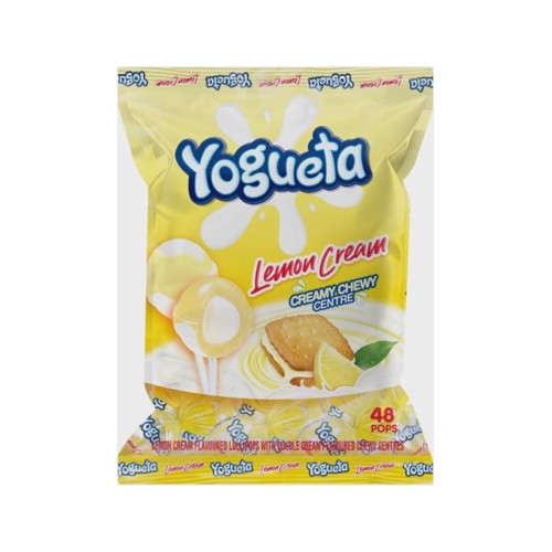 Yogueta Yogueta Lemon Cream Lollipops Lemon Cream Lolli