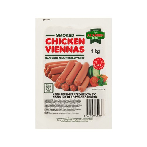 alamien chicken viennas 1kg