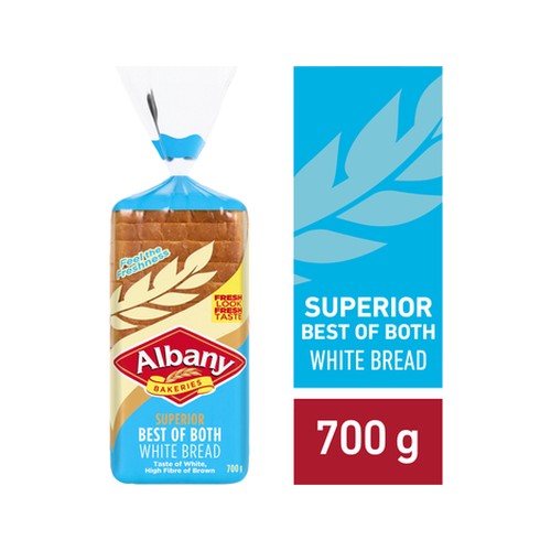 Albany Superior Best of Both White Bread 700g