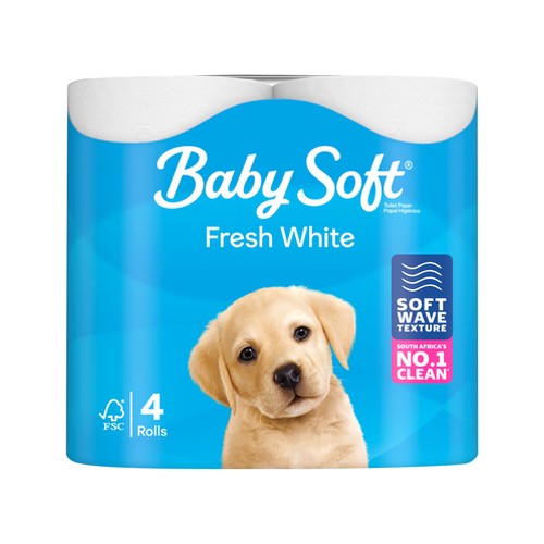 baby soft white 2 ply toilet paper 4 pack
