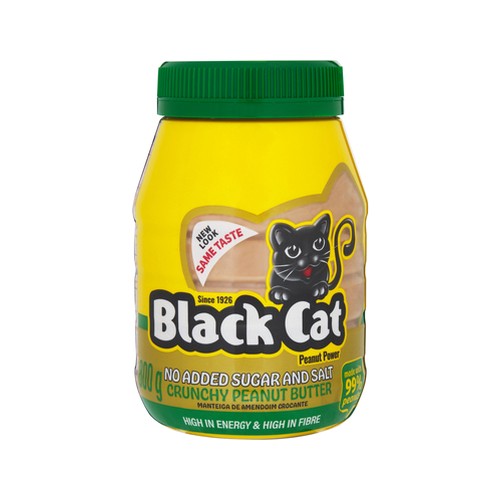 black cat no added sugar & salt crunchy peanut butter 800g