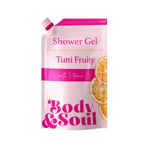body & soul tutti fruity shower gel 500g