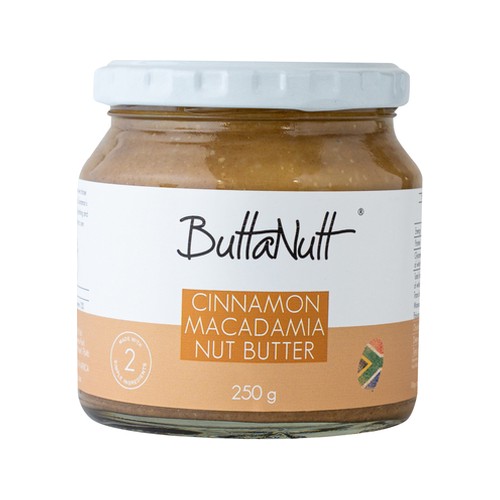 buttanutt cinnamon macadamia nut butter spread 250g