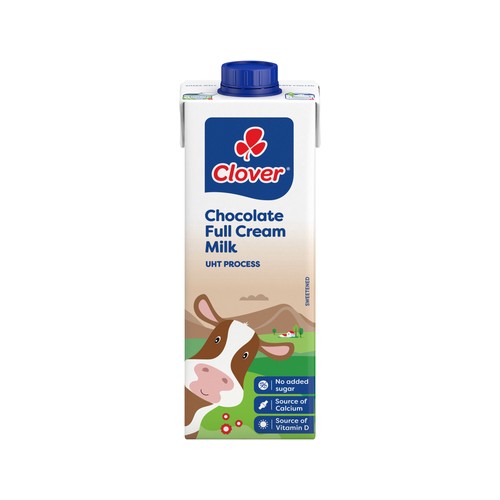 clover full cream chocolate uht milk 1l