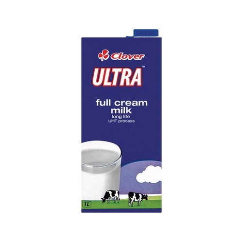 clover ultra uht long life full cream milk 1l