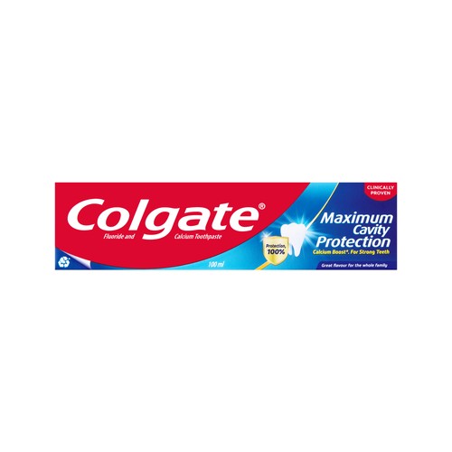 colgate maximum cavity protection flouride & calcium toothpaste 100ml