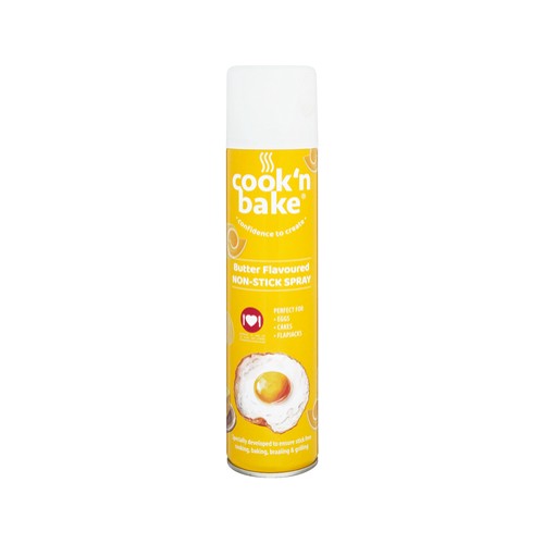 cook & bake butter flavoured non-stick spray 300ml