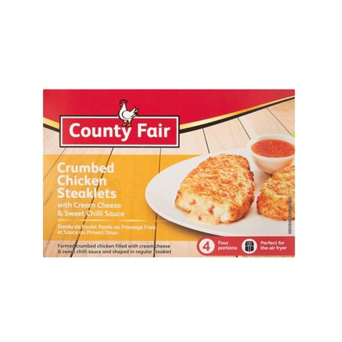 County Fair Chicken Steaklets with Cream Cheese & Sweet Chilli Filling 360g