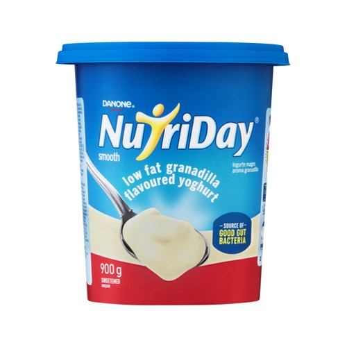 Danone Nutriday Low Fat Smooth Granadilla Yoghurt 900g