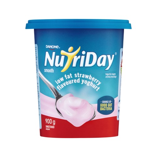 Danone Nutriday Low Fat Smooth Strawbery Yoghurt 900g