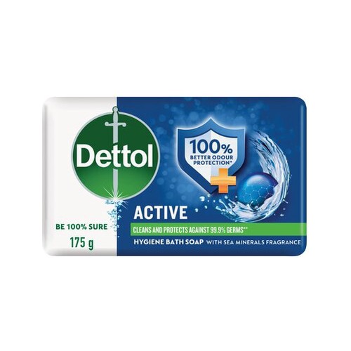 Dettol Active Hygiene Hand & Body Soap 175g