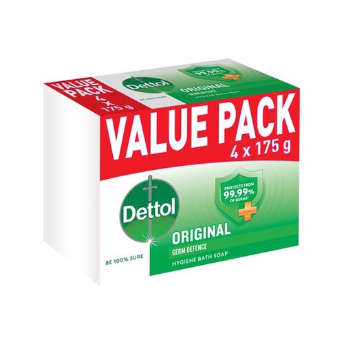 dettol original hygiene bath soap 175g 4 pack